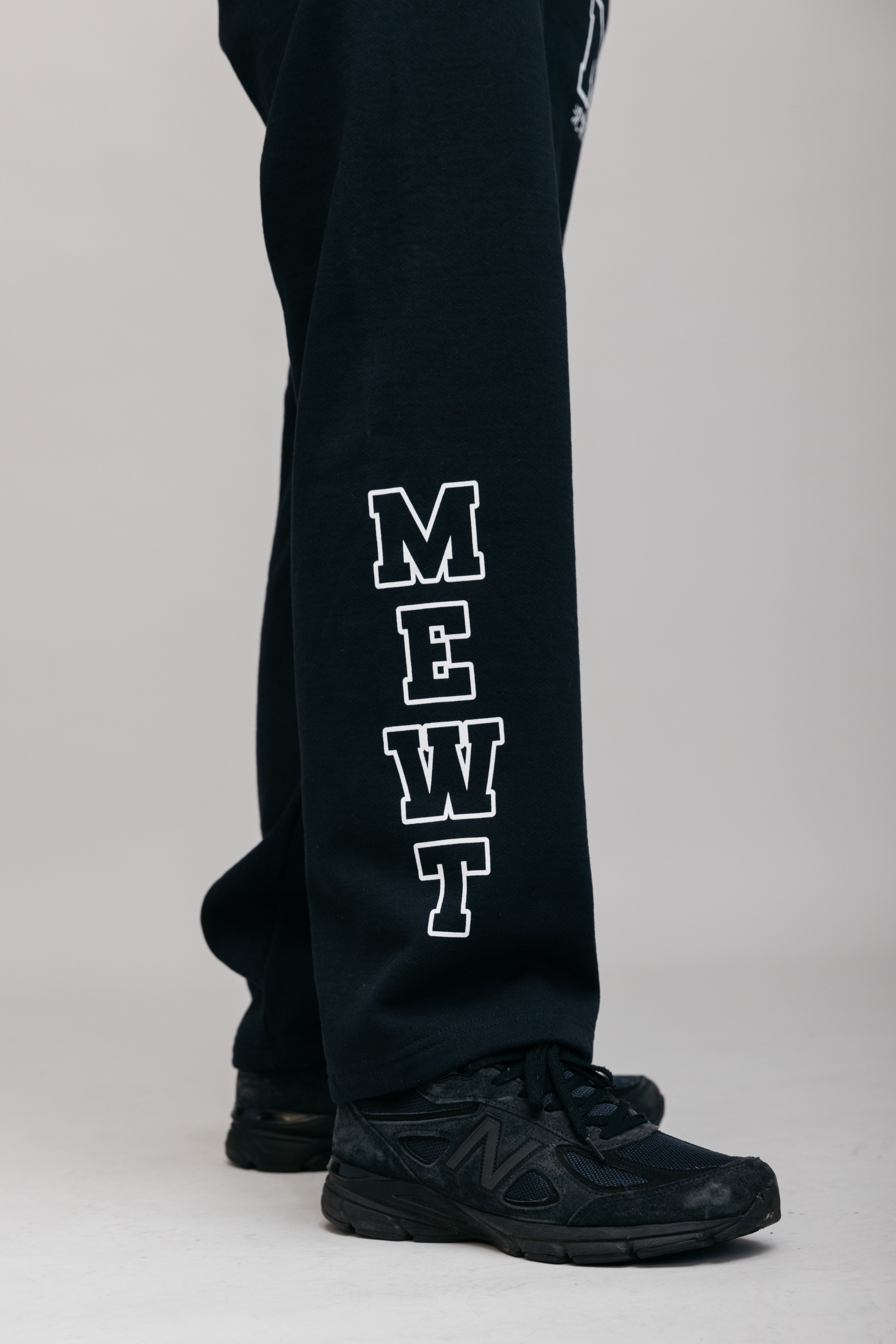 navy 'university' straight leg sweatpants