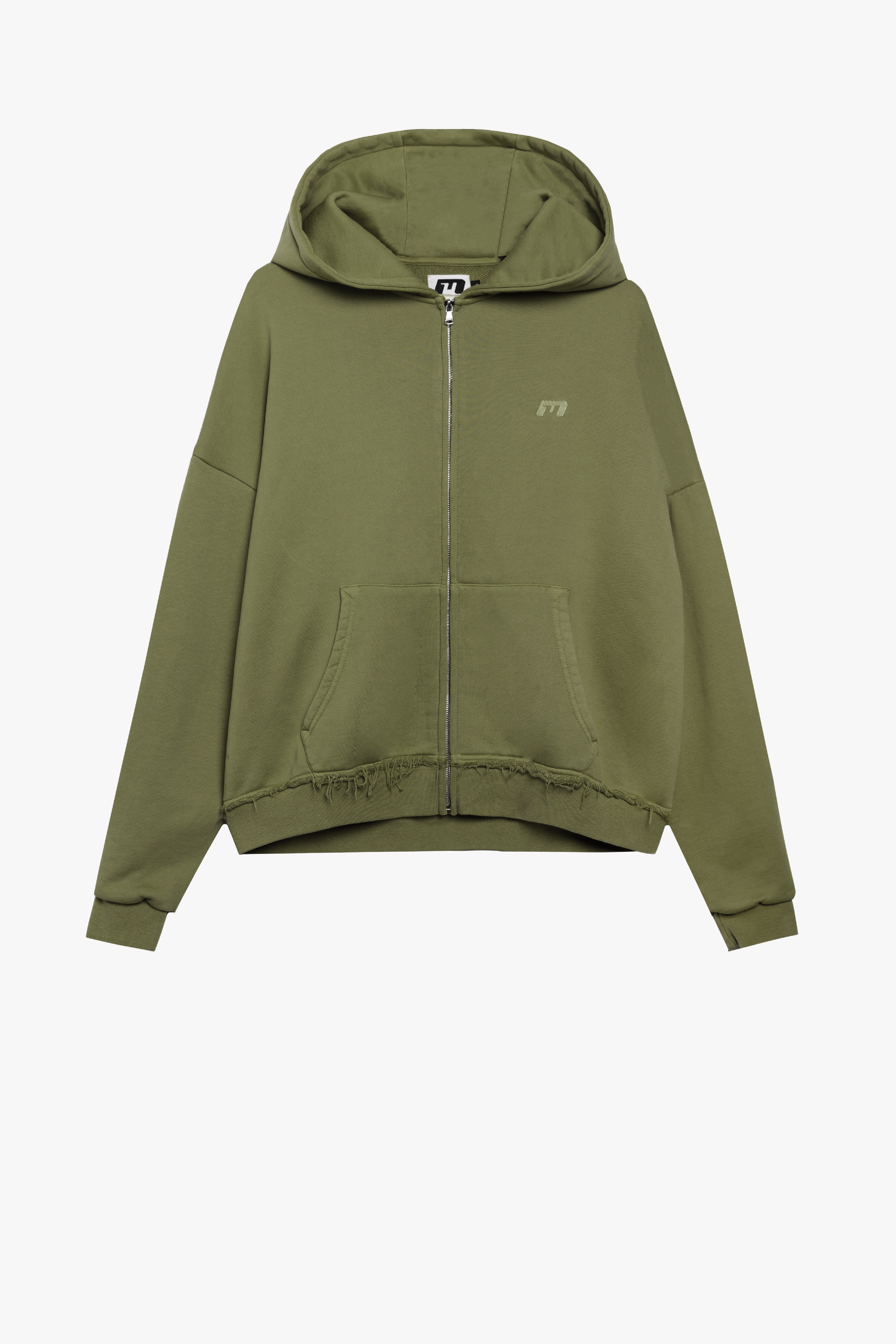 'everyday' olive green zip