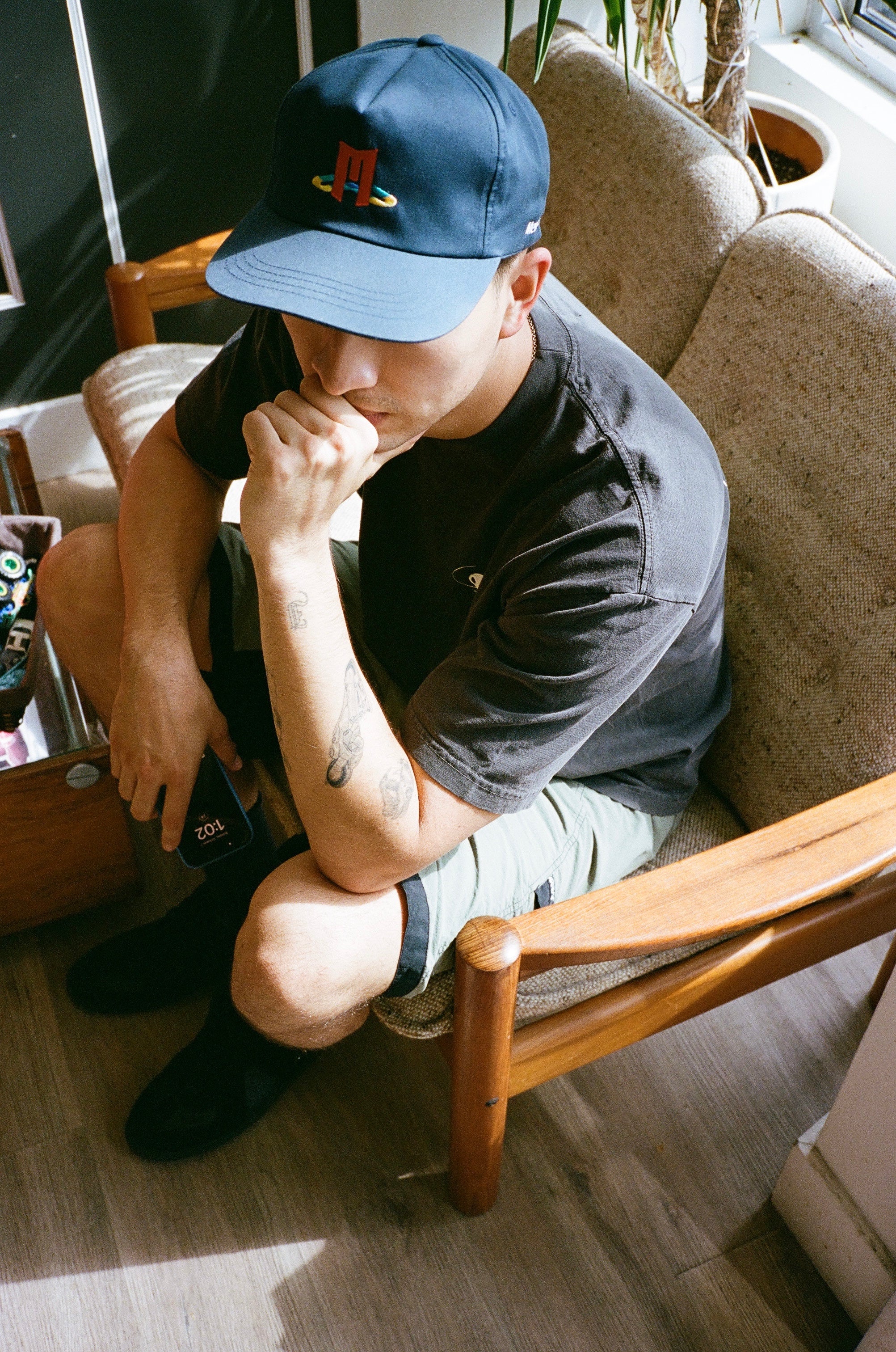 navy 'MewtStation' snapback